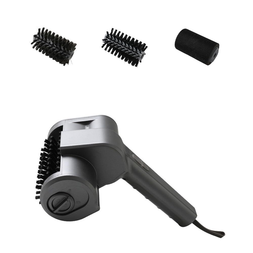 Spazzola elettrica per griglia ricaricabile con doppia batteria da 2000 mAh, 2 velocità per testa in acciaio inox, impermeabile, per barbecue all'aperto