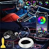 LED Innenbeleuchtung Auto, Innenraum LED Strip Atmosphäre Licht, 236 Zoll 29 modes, RGB Ambientebeleuchtung mit APP, Auto LED Fußraumbeleuchtung, Steuerbare mehrfarbig Musik Innenbeleuchtung