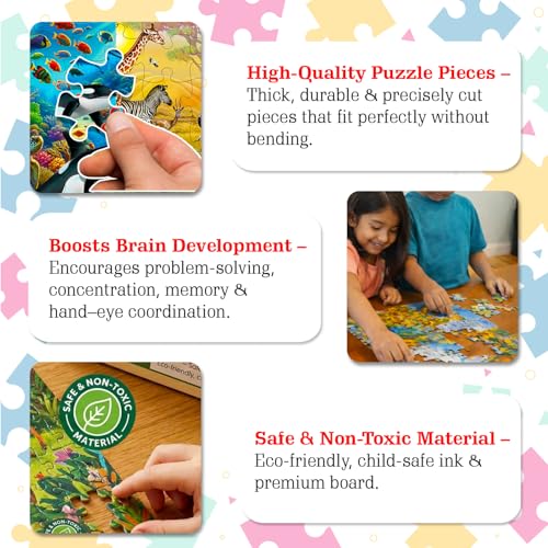 Image of Castle Jigsaw Puzzles for Kids and Childrens - Realistic Illustration Challenging Brain Booster Gifts, Fun and Creative Fun Game - Ages 5+ (500 Pcs) (Ocean + Animal)