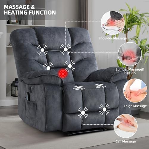 Illustration of the recliner chair adjusting to various reclining angles.
