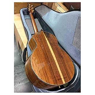GaYouny Guitare LY-JC50A Toute Guitare Acoustique en Bois Massif avec Bois de Bois et Panneau latéral débutant Guitare… – Image 4