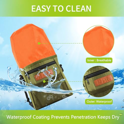 Dog Treat Training Pouch with Built-in Poop Bag Dispenser, Army Green | Easily Carries Pet Toys, Kibble, Treats, 3 Ways to Wear, Foldable Silicone Bowl, Quick One-Hand Access for Dog Walks & Hiking - Image 7