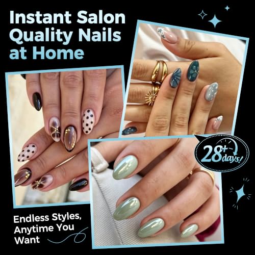 Image of Luckyfairy Short Almond Nail Tips 360PCS Soft Gel Nail Tips