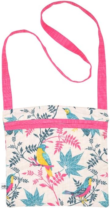 dexam RHS Birds Organic Cotton Peg Bag - Stone
