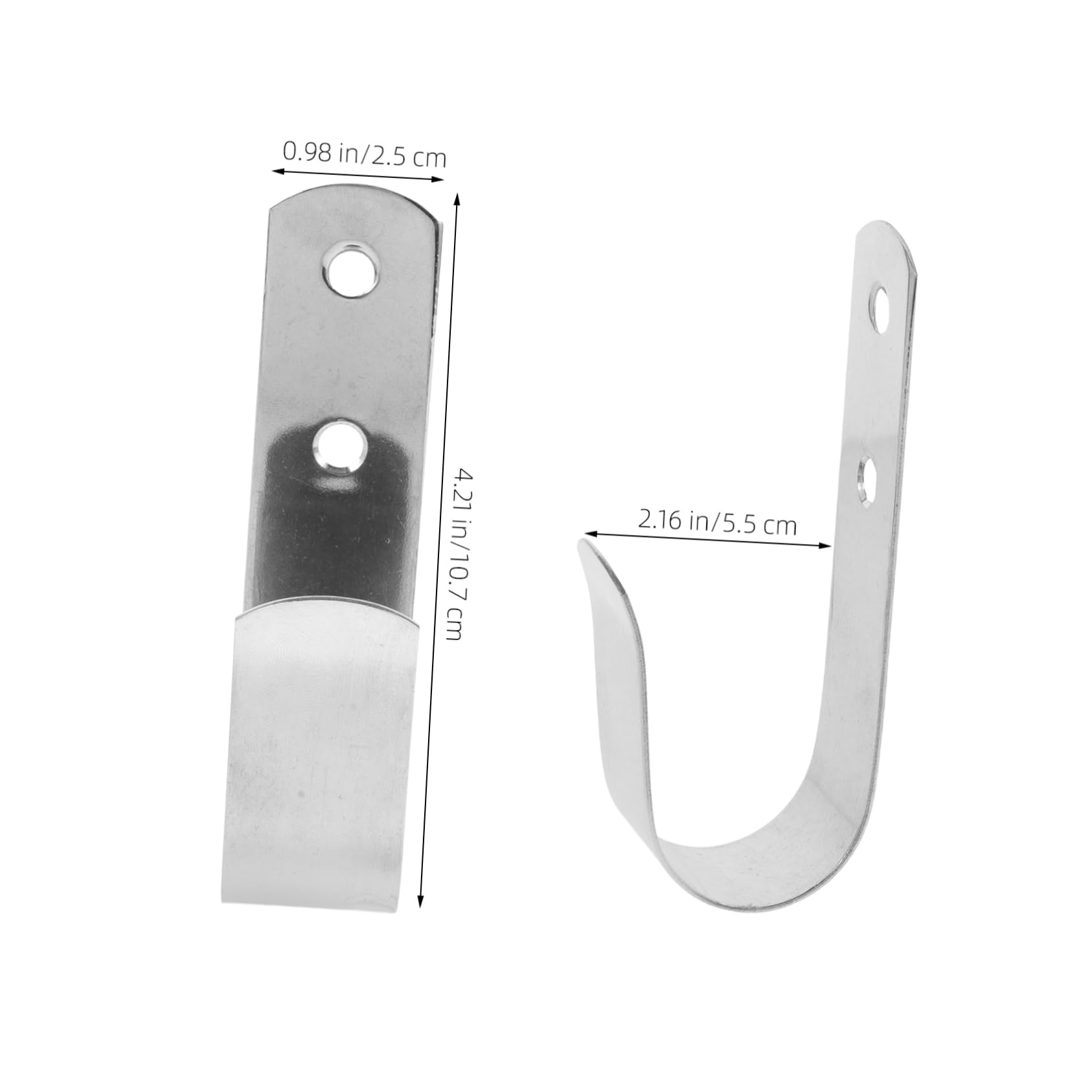 Stainless Steel Life Ring Hanger Rack - Small Size, Space-Saving Life Buoy Bracket for Boats Secure Hook, Silver, 10.70X5.50X2.50CM - Image 2
