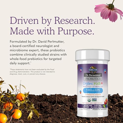 Garden of Life Dr. Formulated Kids+ Probiotics, Shelf Stable, Berry Cherry - image 6