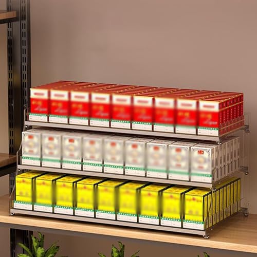 Empujador de cigarrillos acrílico transparente de pared y pie para estancos