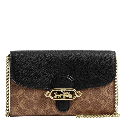 Coach Chain Crossbody, Tan/Black