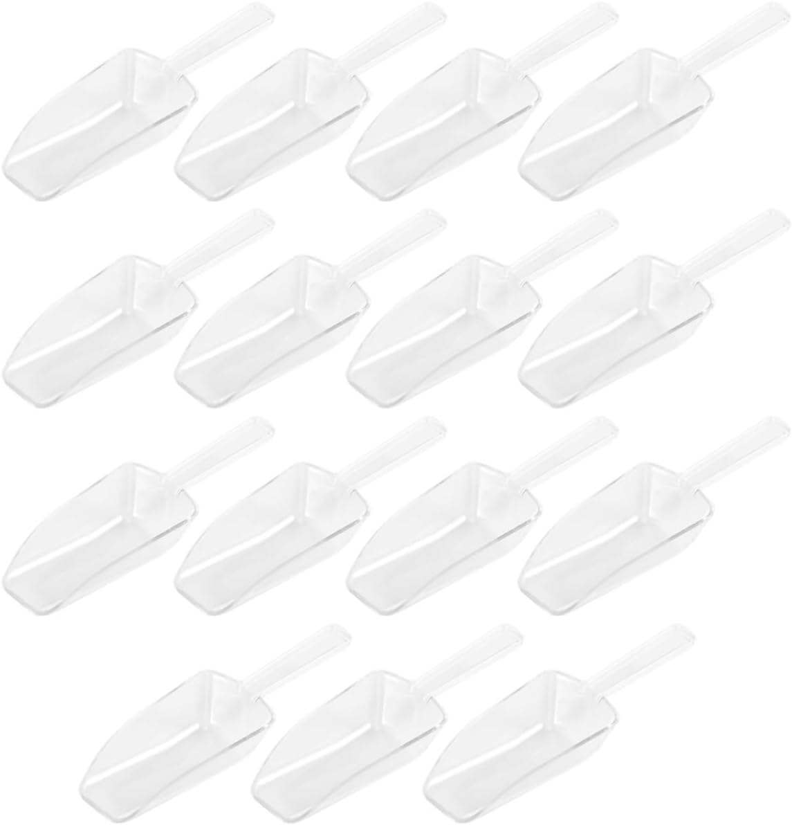 COLLBATH 15 Pcs Multi-purpose Plastic Measuring Cup Scoop and Ice Shovel Set for Coffee and Tea, Lightweight and Compact Kitchenware for Home Use and Restaurants