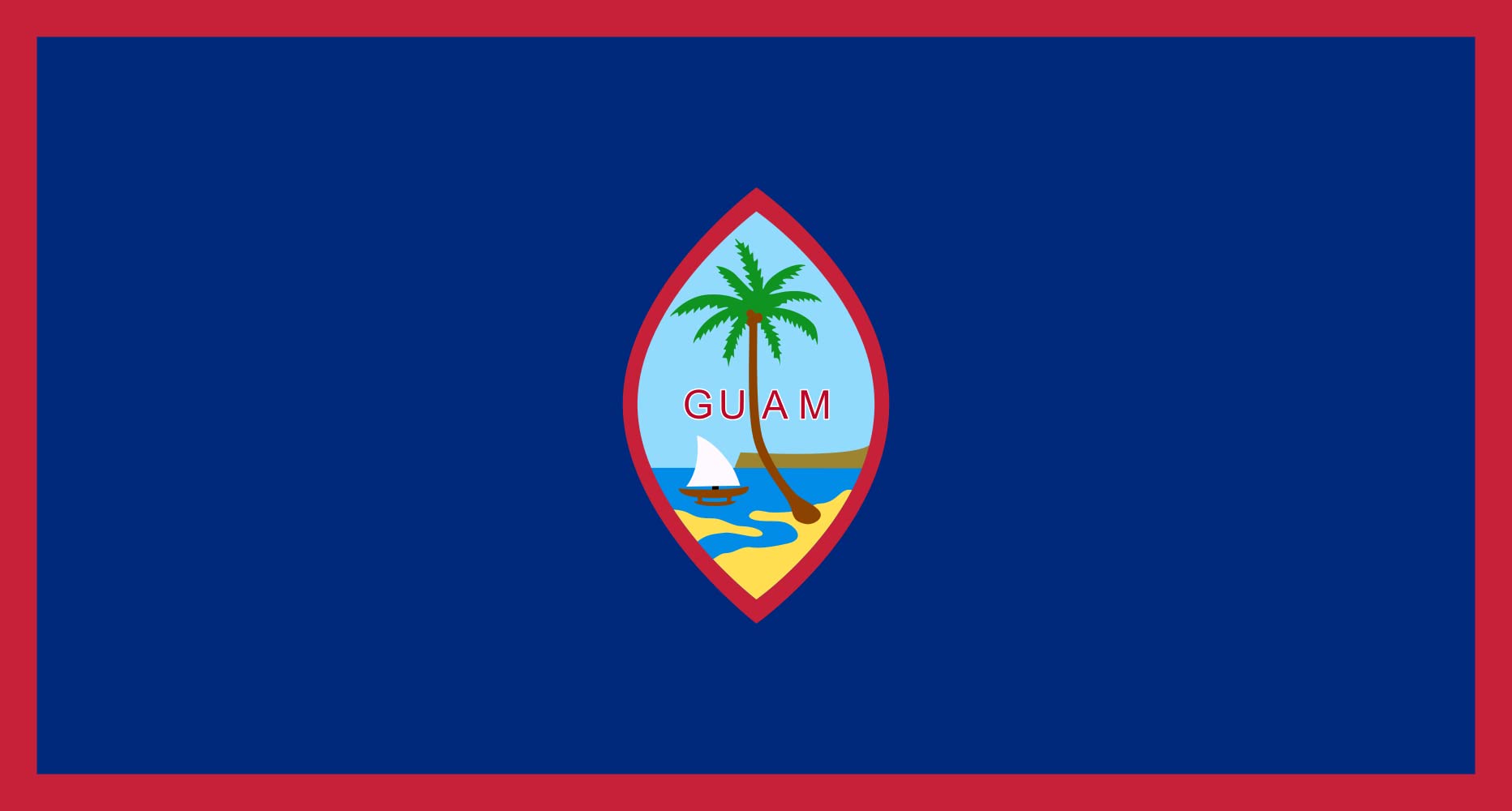 Drapeau de Guam de 0.96m2 avec finitions renforcées durables