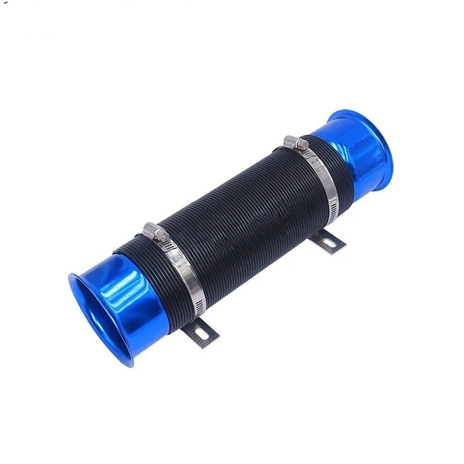 Buouagd Blue Turbo Air Intake Intercooler Pipe Hose 76Mm Car Cold Air Turbo Intake Inlet Pipe Adjustable Flexible Duct Telescopic Tube Hose Cold Feed Duct Pipe(Blue)
