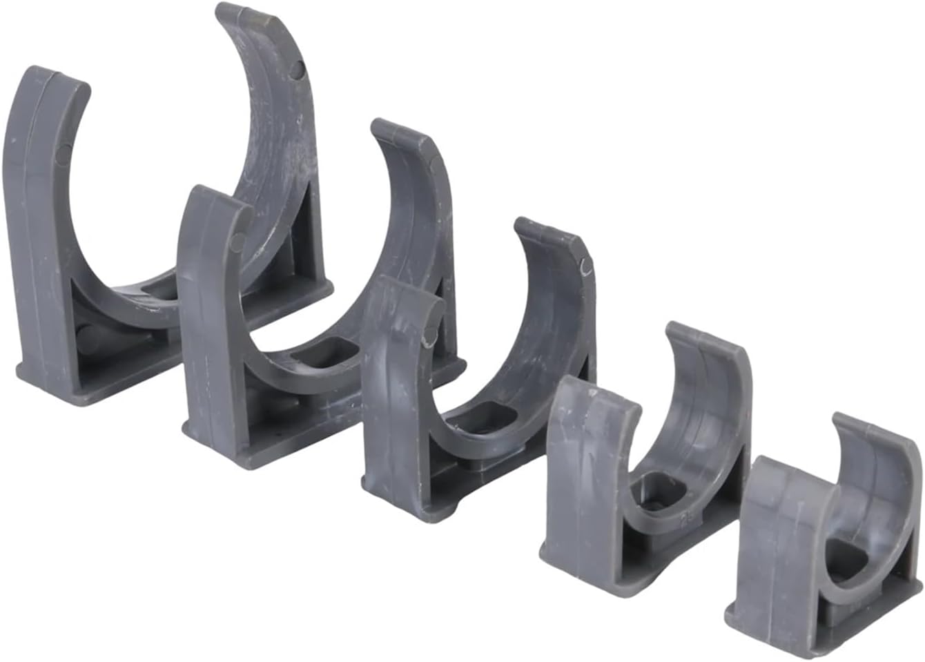 20/25/32/40/50mm Gray PVC Pipe Clamp U-Shaped Hose Brackets Garden Irrigation Water Plumbing Fittings(50mm(20 Pieces))