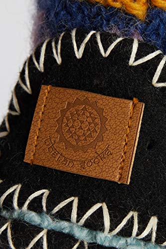 Tibetan Socks Hand Knit Wool Fleece Lined Long Slipper Socks with Non Slip Soles3