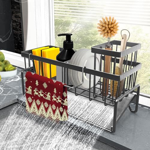 Hobychild Sponge Holder for Kitchen Sink Caddy，Sink Caddy Organizer with