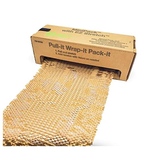 IDL Packaging HexcelWrap Cushioning Kraft Paper 15.25" x 300' in Self-Dispensed Box – Eco-Friendly Honeycomb Alternative to Bubble Wrap – Innovative Packing Paper Roll for Shipping and Moving