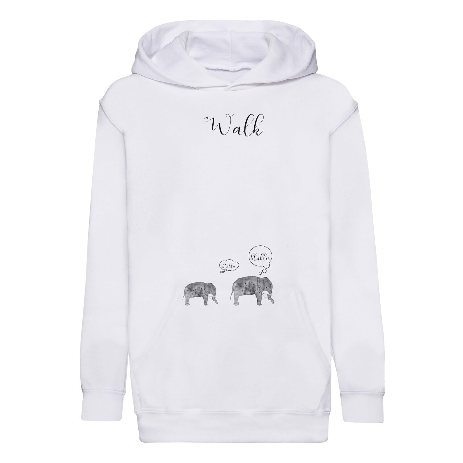 Sweat à capuche enfant premium en textile doux imprimé éléphant - 4
