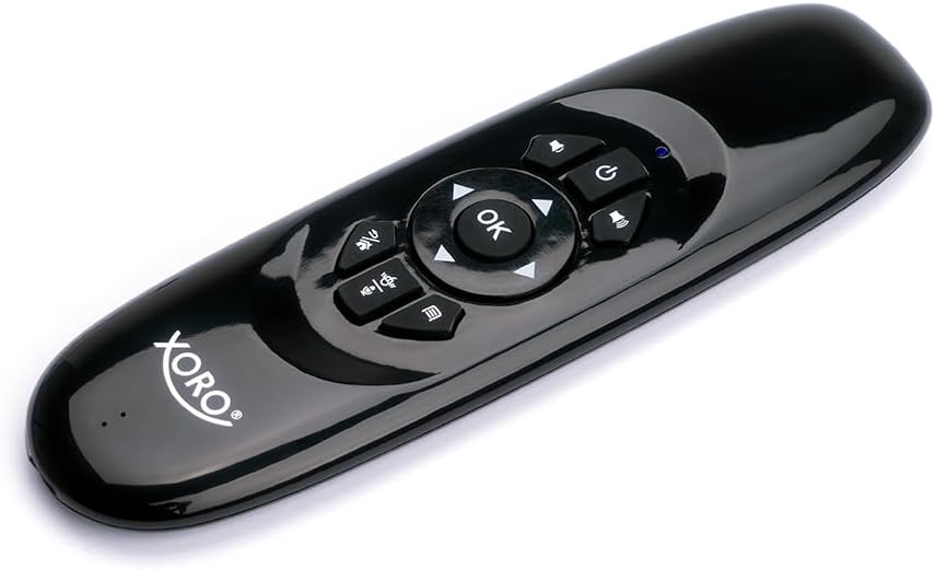 Xoro AMW100 Airmouse with QWERTZ Keyboard and Microphone Black
