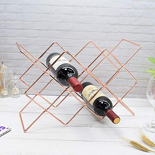 Soporte para botellas de vino 44x29x15.5cm color rosa miniatura 3