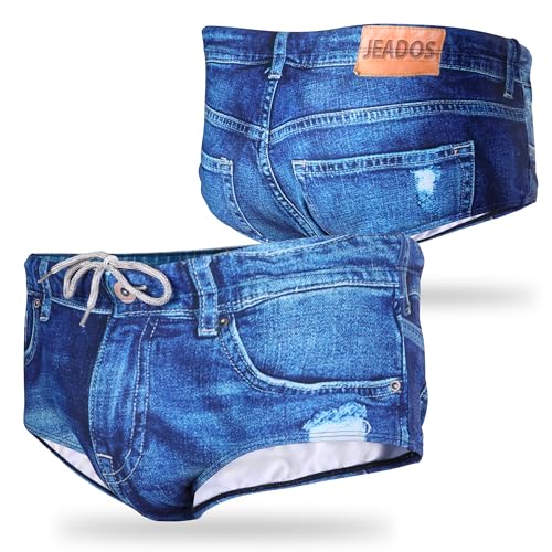 Dong Sarong Men's Swim Brief, Denim Print2