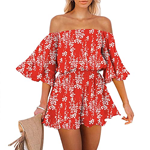 Image of Fixmatti Women Jumpsuit Low V Neck Drawstring Waisted Long Pant Romper Outfits