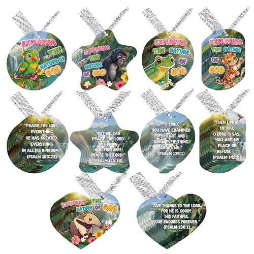 Otoolling 300 Pcs Rainforest Falls 2026 Tag Decorations VBS Exploring