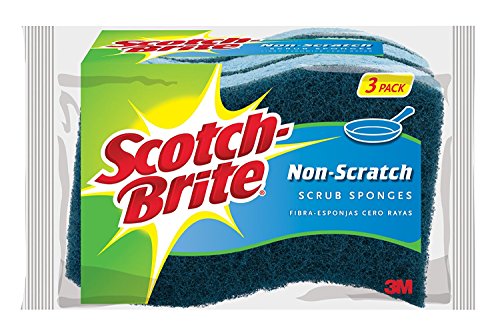 Scotch-Brite Non-Scratch Scrub Sponges, Lasts 50% Longer than the Leading National Value Brand, 12 Scrub Sponges