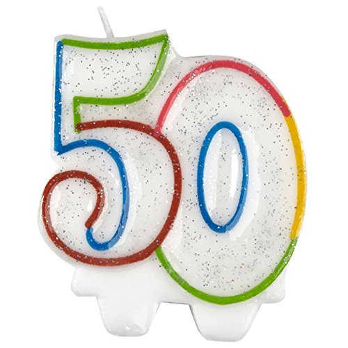 Bougie 50 ans milestone pour gâteau d'anniversaire surprise