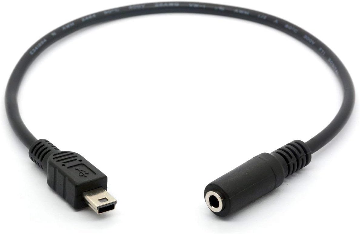 Micro USB to 3.5mm Male to Female Auxiliary Cable, 30cm