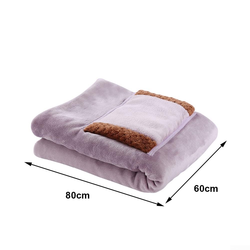Coperta riscaldante elettrica USB, in flanella, morbida e calda, per ufficio, casa, viaggi, laptop, power bank, portatile, lavabile in lavatrice, 60 x 80 cm, temperatura costante