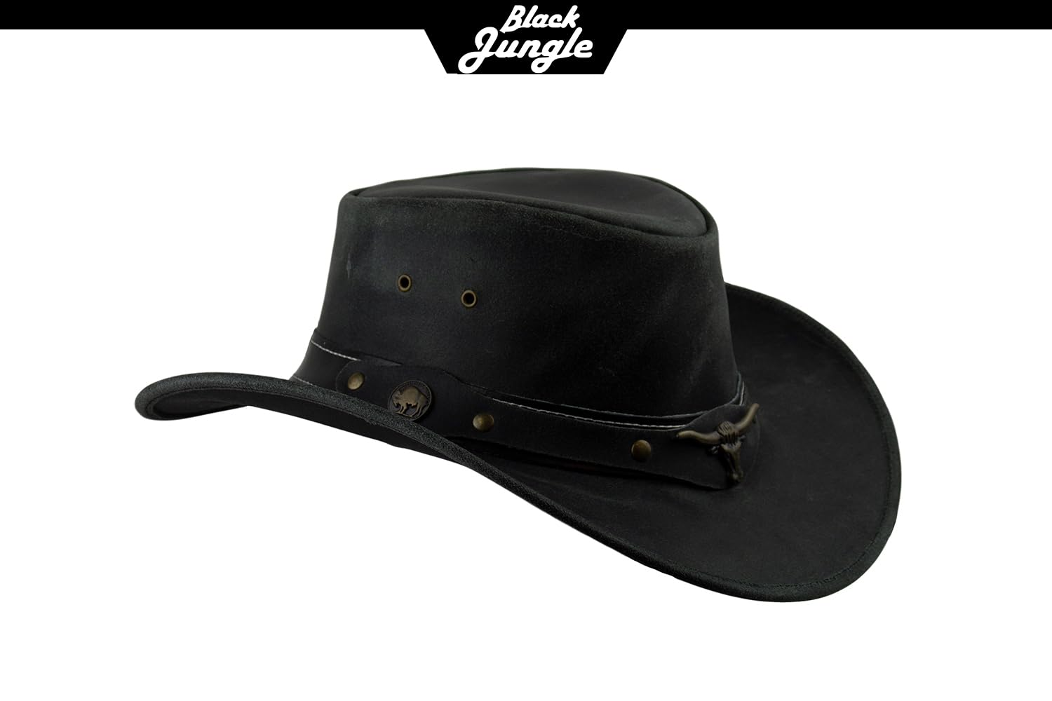 Black Jungle Eldorado Chapeau de cowboy en cuir style western australien