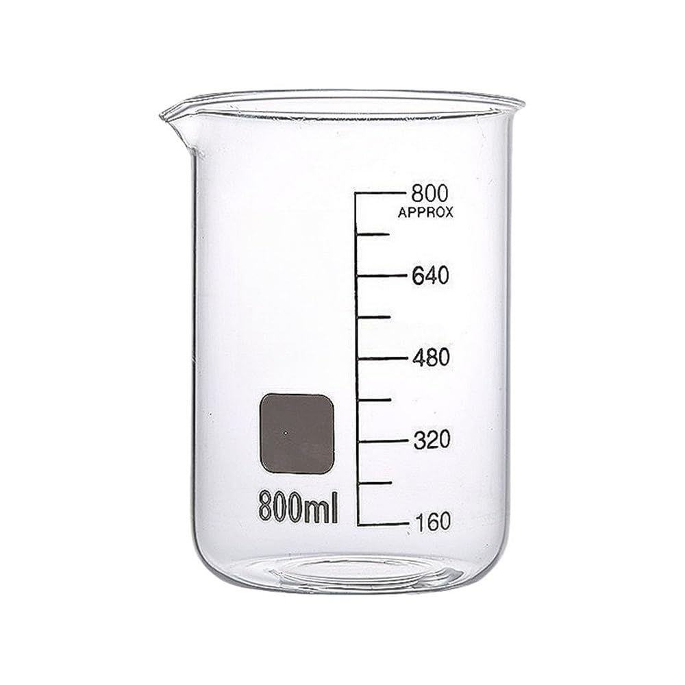 Bicchiere graduato in Vetro borosilicato, Strumenti di misurazione per millilitri per Attrezzature da Laboratorio scientifiche Trasparenti (3000 ml)