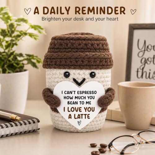 Image of Crochet Toys, Handmade Coffee Cup Crochet Doll,