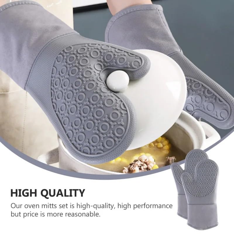 ActivPro 7-teiliges Set mit Ofenhandschuhen aus Silikon, wasserdicht, rutschfest, hitzebeständig, für die Mikrowelle, Heißluftfritteuse, Topflappen, Grillen, Kochen, Backen, Grillen, Küchenutensilien