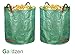 Gardzen 2-Pack 132 Gallons Gardening Bag - Extra Large Reuseable Heavy Duty Gardening Bags, Lawn Pool Garden Leaf Waste Bag, Comes with Gloves