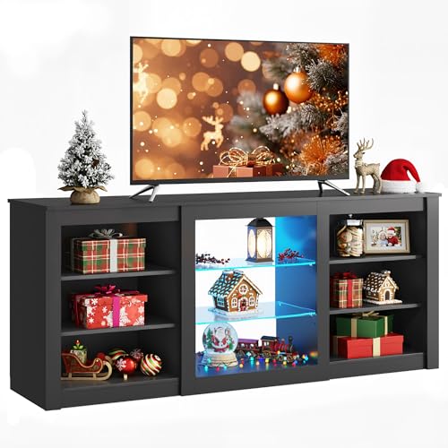 WLIVE Modern TV Stand for 65 Inch TV, Entertainment Center