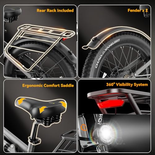Image of Jasion EB5 MAX /Ultra Electric Bike for Adults with 2000W /2500W Peak Motor, 48V 15Ah (720Wh) /52V 20Ah Battery Electric Mountain Bike, 26'' x 4'' Fat Tire Ebike, 28+MPH Speed, Cruise Control