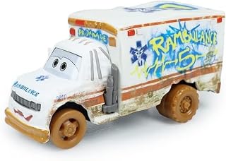 Movie Cars 2 3 Curz Mater Black Storm Jackson Danny Swervez Giant Wheels Cars Diecast Vehicles Toys Set Children Car Toy Friction Powered Truck Toy (Dr.Damage Brown)