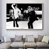 SYFZGMW Schwarz Weiß Pulp Fiction Classic Movie Dance Wandkunst Bild Leinwand Malerei Poster Wohnzimmer Wohnkultur/60x80cm/Kein Rahmen