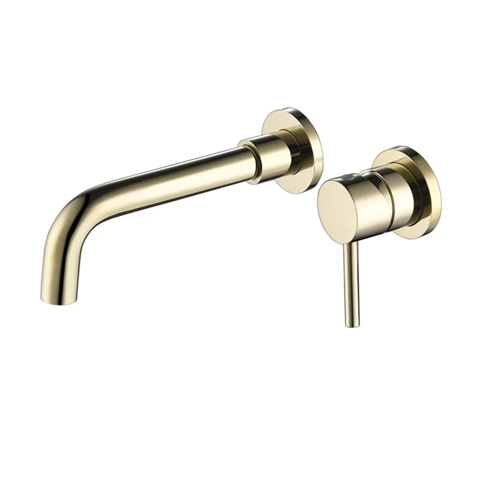 Grifo de lavabo de pared mezclador de latón para agua caliente