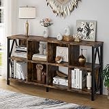 SOMEET 8 Cubes Basic Open Bookshelf with Back Panel, Horizontal Organizer Cubby Storage Bookcase wit