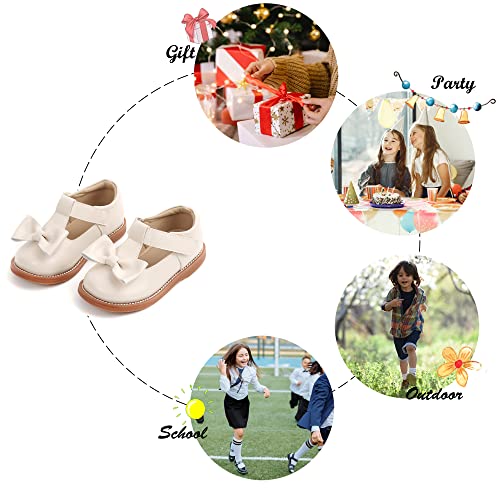 Image of Felix & Flora Toddler Little Girl Mary Jane Dress Shoes - Ballet Flats for Girl Party School Shoes