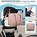 Pritent Diaper Bag Tote for Working Mom, Large Travel Diaper Tote for Mom and Dad with 14 Inch Laptop Sleeve, Mommy Maternity Travel Baby Bag for Boys and Girls, Pink