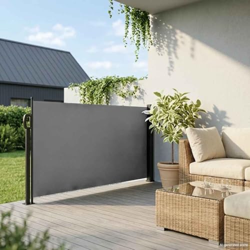 Store latéral extensible anthracite 100 x 300 cm pour terrasse - 3