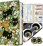 Slohif Car Registration and Insurance Holder with 2 Car Coasters, Elegant