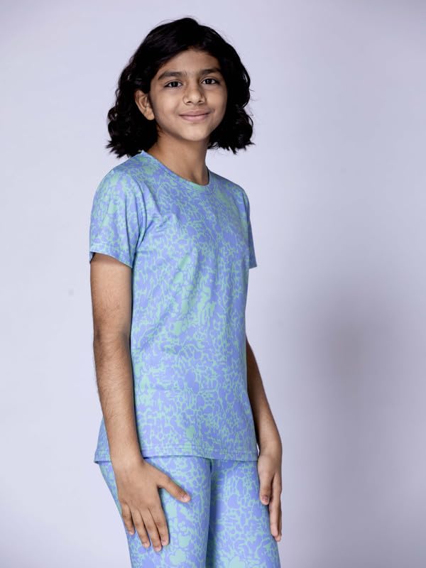 Image of Girl's Active Sports Wear Solid Short Sleeve Running Workout Tshirts Athletic Tops Lightweight Quick Dry Training Yoga Round Neck Tshirt (4 to 14 YRS)