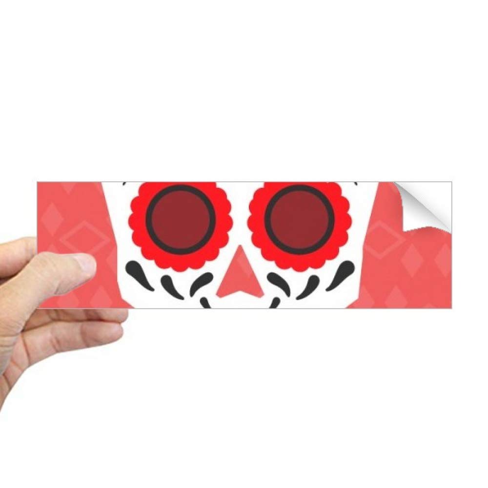 Autocollant crâne mexicain rectangulaire contre la monotonie de vos objets