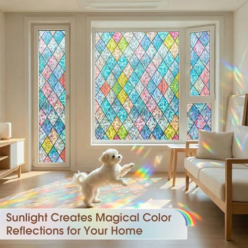 Película para ventana decorativa 3D con protección UV Coavas miniatura 2
