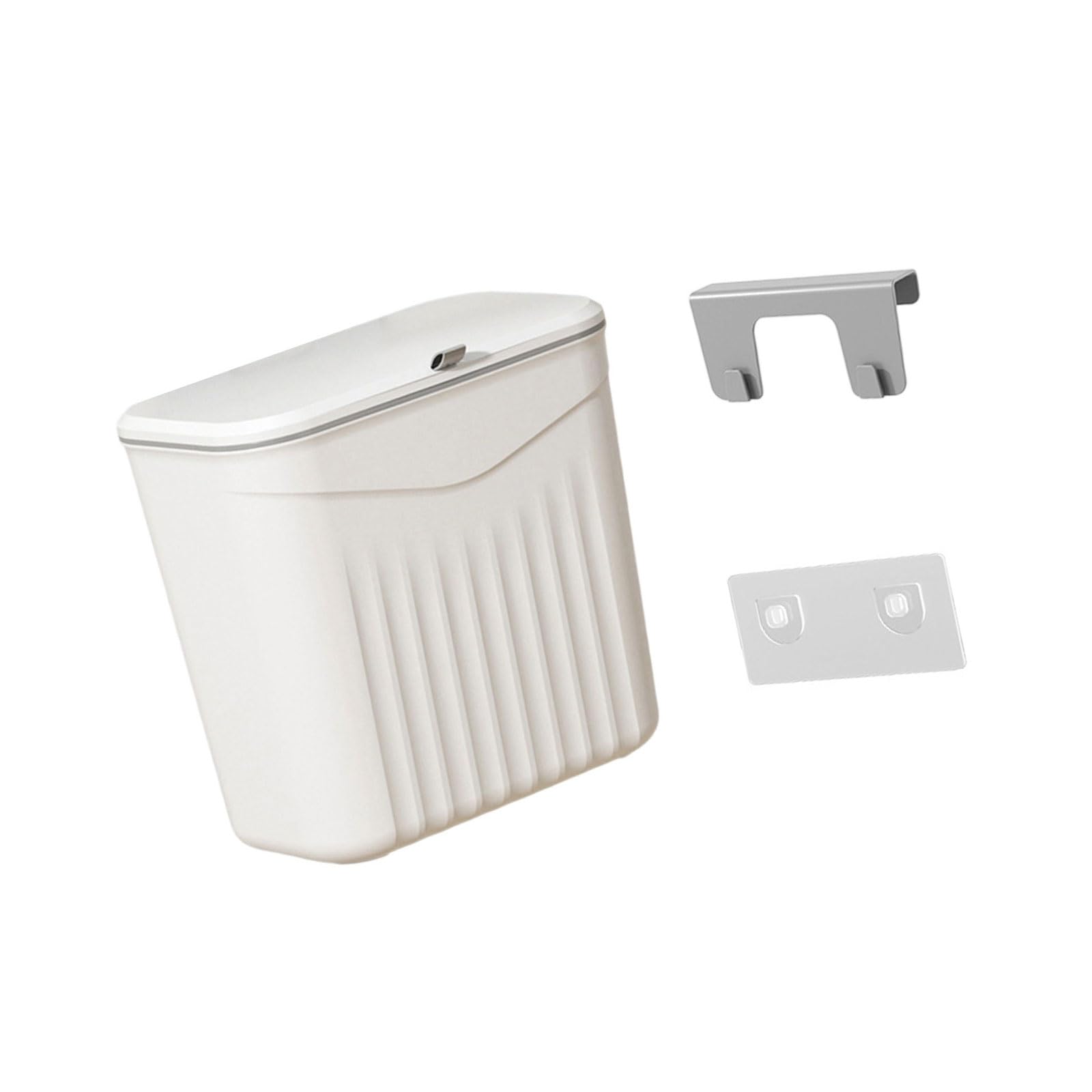 Jazuaiao Grasps Complimentary Lid Waste Container for Home Hanging Plan High Capacity Polystyrene Trash Container Kitchen Bathroom Planner High Capacity Household Wastebaske