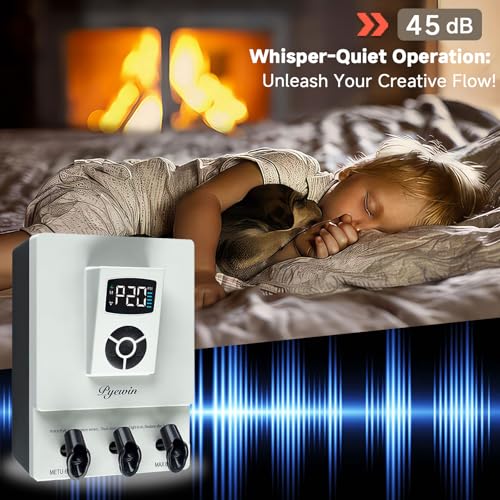 85PSI Air Brush Kit with Air Compressor, Dual-Action Airbrush Set with Compressor, 20-Gear, Low-Noise, Dual 1/8" Threaded Air Outlet, Compatible with High-End Airbrush - Image 6