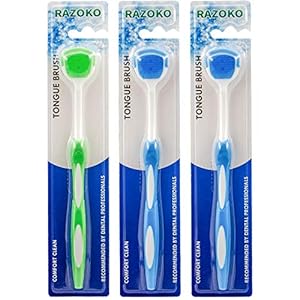 Tongschraper, Tongreiniger helpt slechte adem te bestrijden, professionele tongborstel voor een frisse adem (3-pack)